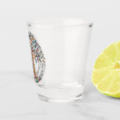 Levensboom Levendig gekleurd Shot Glas (Rechts)