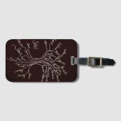 Levensboom Liefdesboom Natuur Bruine Harten Schatt Bagagelabel (Voorkant (horizontaal))