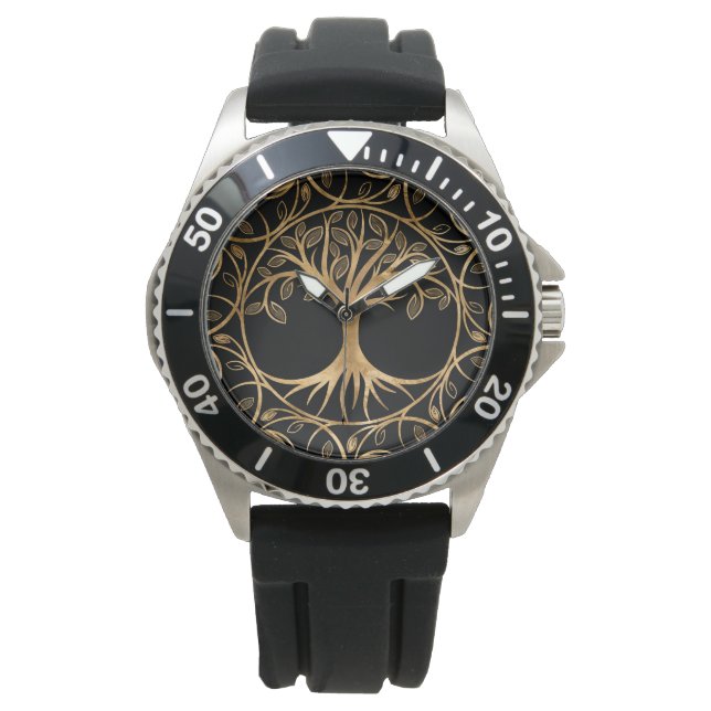 Levensboom - lijst Yggdrasil Mandala Horloge (Voorkant)