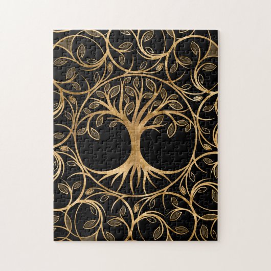 Levensboom - lijst Yggdrasil Mandala Legpuzzel (Verticaal)