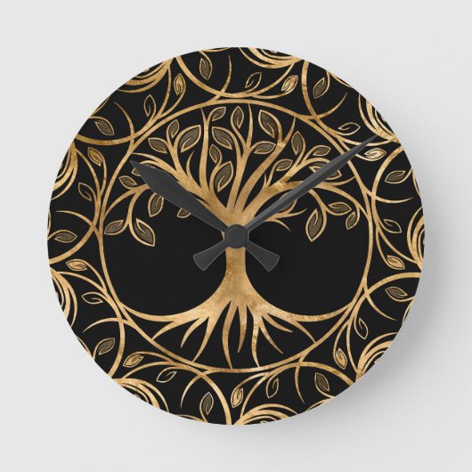 Levensboom - lijst Yggdrasil Mandala Ronde Klok (Voorkant)