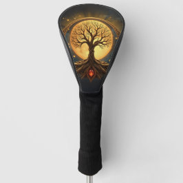 Levensboom – Maanverlichte Verlichting Golfheadcover