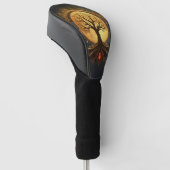 Levensboom – Maanverlichte Verlichting Golfheadcover (Schuin)