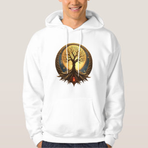 Levensboom – Maanverlichte Verlichting Hoodie