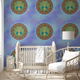 Levensboom - Mandala naadloos patroon 1 Behang