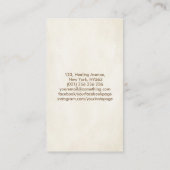 Levensboom - manen - goud en parels visitekaartje (Achterkant)