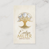 Levensboom - manen - goud en parels visitekaartje (Voorkant)