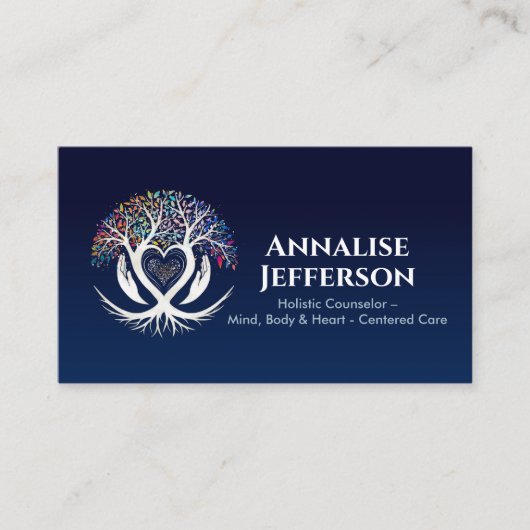 Levensboom - Mededogen - Hartgerichte ondersteunin Visitekaartje (Voorkant)