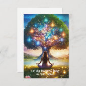 Levensboom & Meditatie wenskaart Kaart (Voorkant / Achterkant)