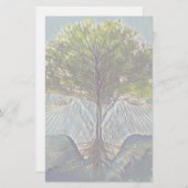 Levensboom met Angel Wings Briefpapier (Voorkant / Achterkant)