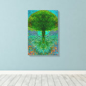 Levensboom met Angel Wings Canvas Afdruk (Insitu (Houten vloer))