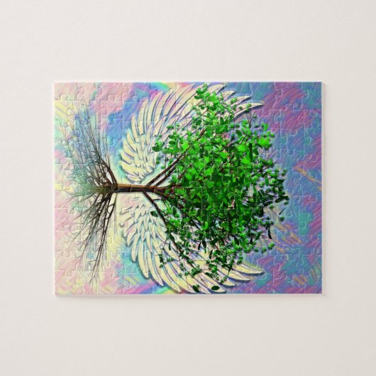 Levensboom met Angel Wings Legpuzzel (Horizontaal)