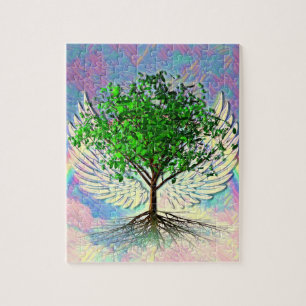 Levensboom met Angel Wings Legpuzzel