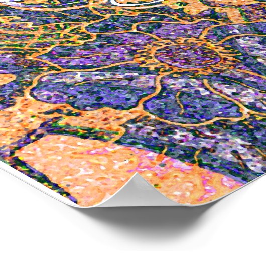 Levensboom met een jangyang en hartsymbool poster (Hoek)