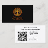 Levensboom met Google Review met QR Code Link Visitekaartje (Voorkant / Achterkant)