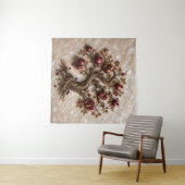 Levensboom met granaatappels | 3D-reliëfkunst Wandkleed (In Situ (horizontaal))