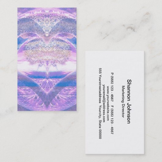 Levensboom met hart Visitekaartje (Voorkant / Achterkant)