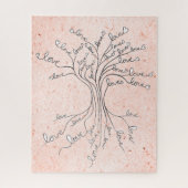 Levensboom met harten Zinvol & Uitdagend Legpuzzel (Verticaal)