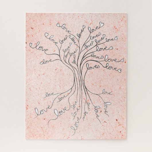 Levensboom met harten Zinvol & Uitdagend Legpuzzel (Verticaal)