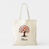 Levensboom met hartvormige bladeren tote bag (Achterkant)