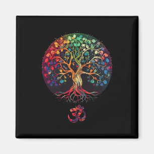 Levensboom Met Om Symbool Yoga Magneet