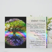 Levensboom met regenbooghart kaart (Staand voorkant)