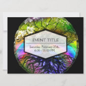 Levensboom met regenbooghart kaart (Achterkant)