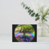 Levensboom met regenbooghart visitekaartje (Staand voorkant)