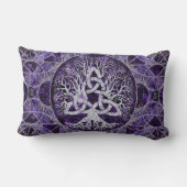 Levensboom met Triquetra Amethyst en zilver Kussen (Achterkant)