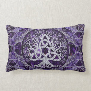 Levensboom met Triquetra Amethyst en zilver Kussen
