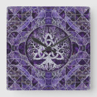 Levensboom met Triquetra Amethyst en zilver