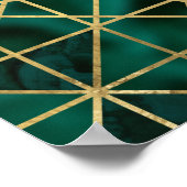 Levensboom met Triquetra Malachite en Gold Poster (Hoek)