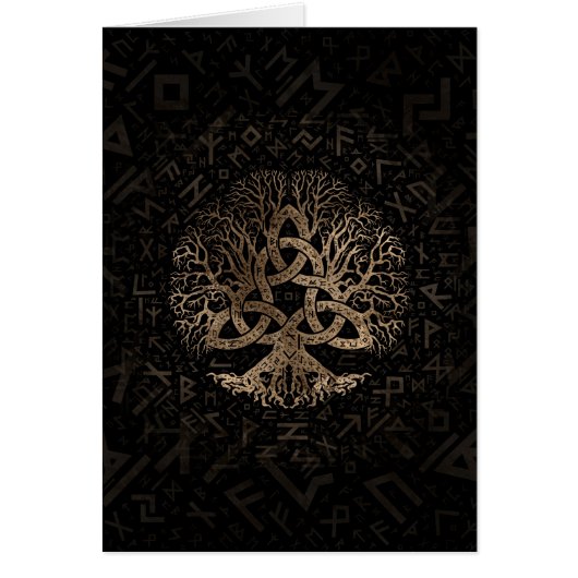 Levensboom met Triquetra op het Futhark-patroon (Voorkant)