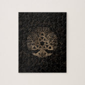 Levensboom met Triquetra op het Futhark-patroon Legpuzzel (Verticaal)