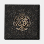 Levensboom met Triquetra op het Futhark-patroon Magneet (Voorkant)