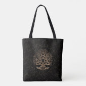 Levensboom met Triquetra op het Futhark-patroon Tote Bag (Achterkant)