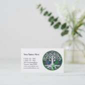 Levensboom met vlinder van Amelia Carrie Visitekaartje (Staand voorkant)