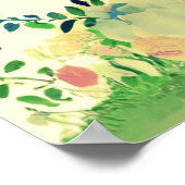 Levensboom met vogels en bloemen poster (Hoek)