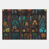 Levensboom met wijdverspreide kleurrijke takken inpakpapier vel (Voorkant 2)