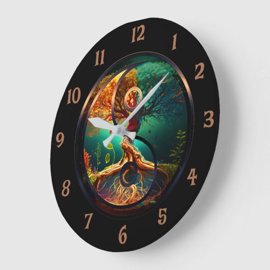 Levensboom met Yin Yang Grote Klok (Hoek)