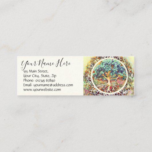 Levensboom Mini Visitekaartje (Achterkant)