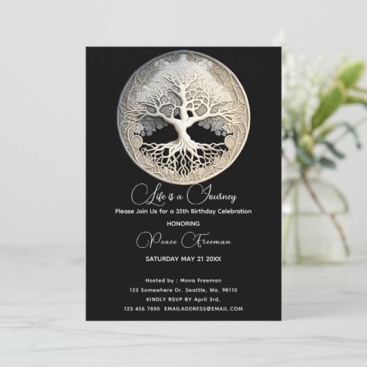 Levensboom | Modern Kaart (Staand voorkant)