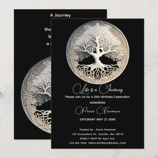 Levensboom | Modern Kaart (Voorkant / Achterkant)