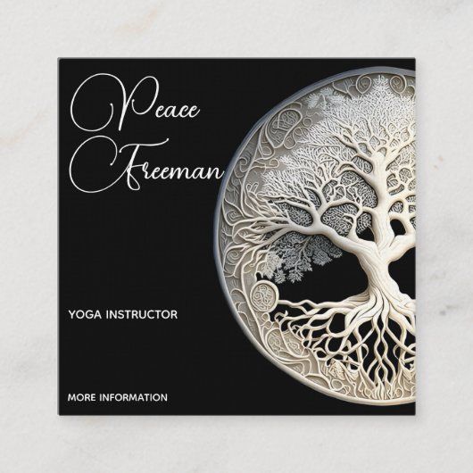 Levensboom | Modern Vierkante Visitekaartje (Voorkant)