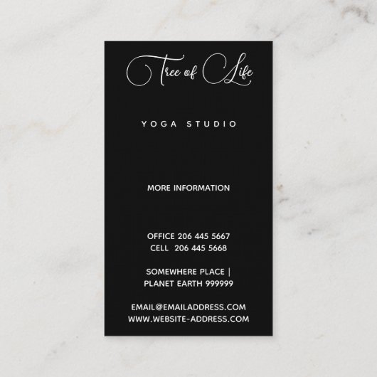 Levensboom | Modern Visitekaartje (Achterkant)