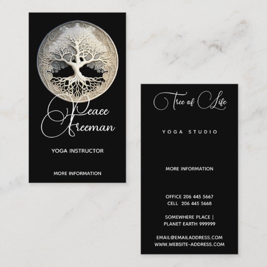 Levensboom | Modern Visitekaartje (Voorkant / Achterkant)