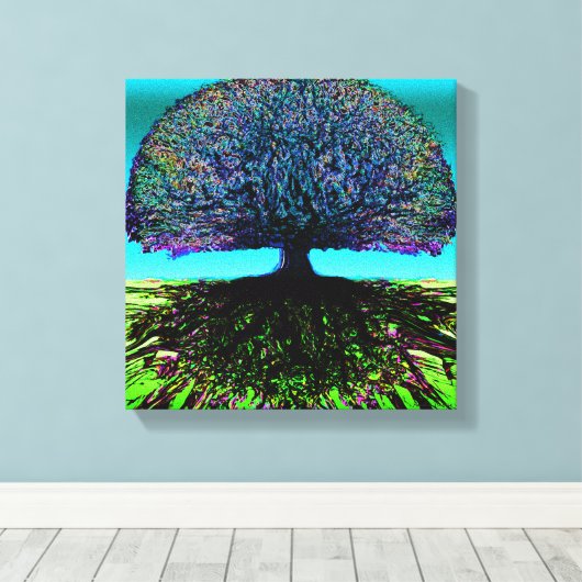 Levensboom Moderne Kunst Canvas Afdruk (Insitu (Houten vloer))