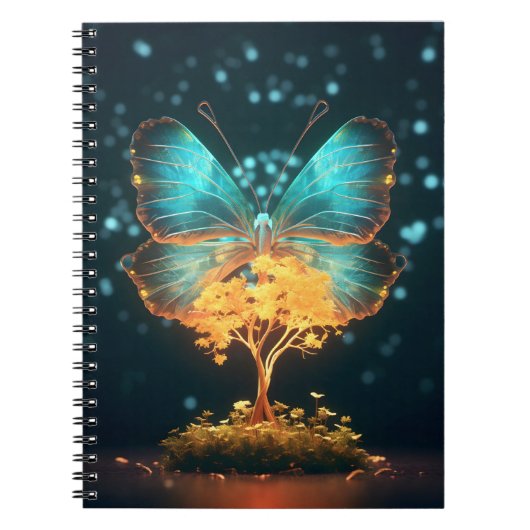 Levensboom Mooie grote vlinder Notitieboek (Voorkant)
