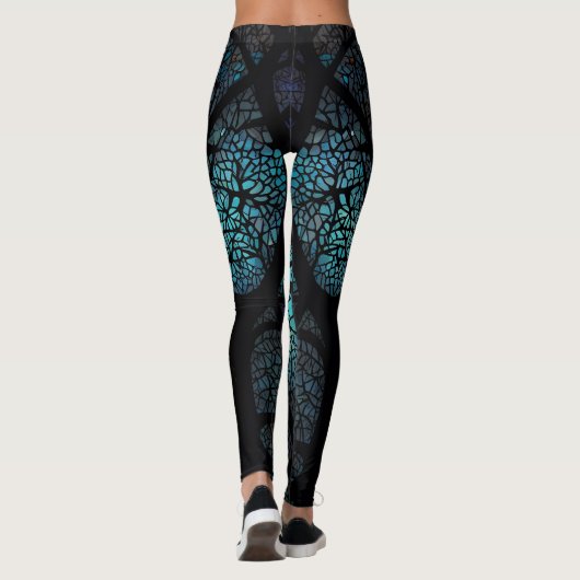 Levensboom - Mystic Forest Mozaïek Leggings (Achterkant)