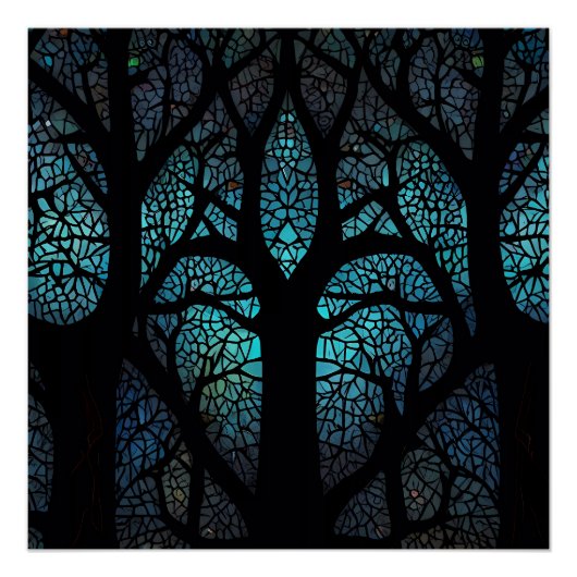 Levensboom - Mystic Forest Mozaïek Perfect Poster (Voorkant)